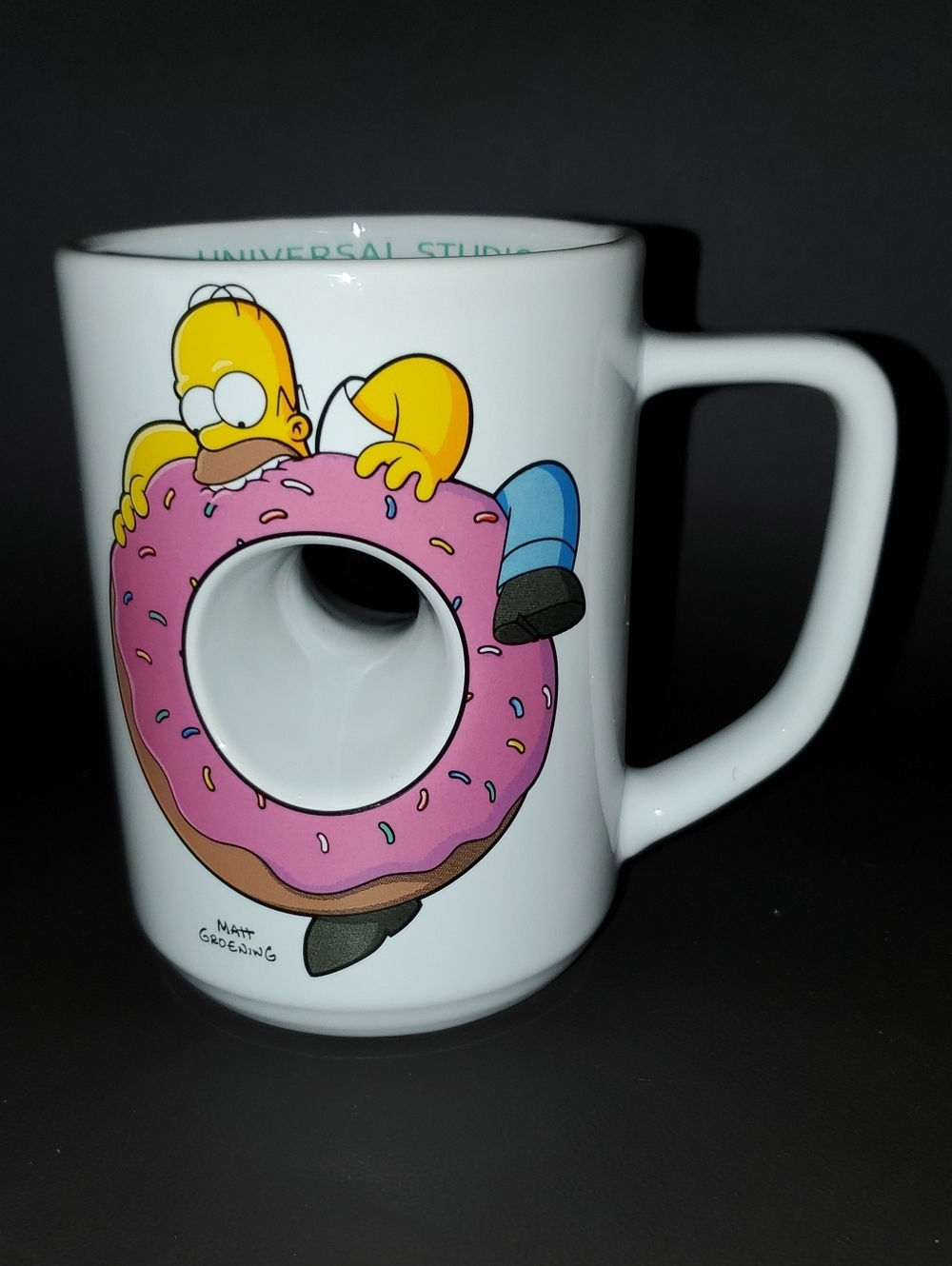 Universal Studios Krustyland Homer Simpson Donut Hole Coffee Mug
